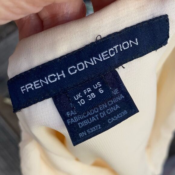 French Connection silk blouse in cream color size 6 - Picture 2 of 8
